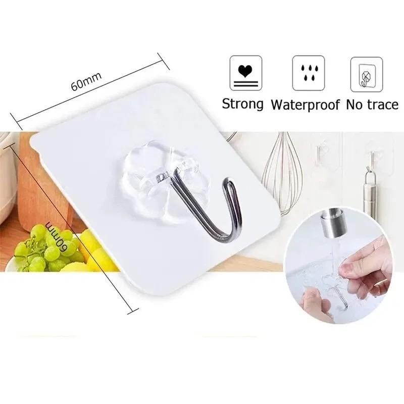 Suction Heavy Load Rack Cup Sucker for Kitchen Bathroom Hooks Transparent Strong Self Adhesive Door Wall Hangers Hooks