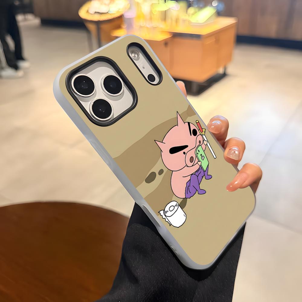 Anime Buriburizaemon Pig Phone Case For IPhone 17 Air 16 E 15 14 Plus 13 12 11 Pro Max Jelly 2 In 1 Protective Case