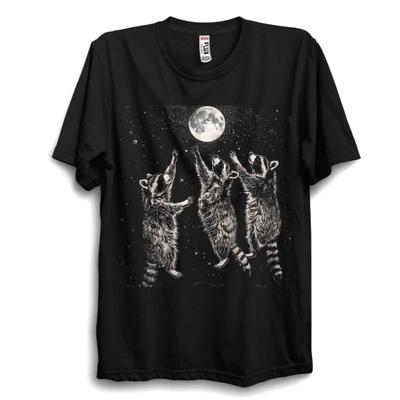 Three Moon Tvättbjörn T-shirt – Rolig Skräppanda Djur T-shirt | Unisex Tvättbjörn Topp