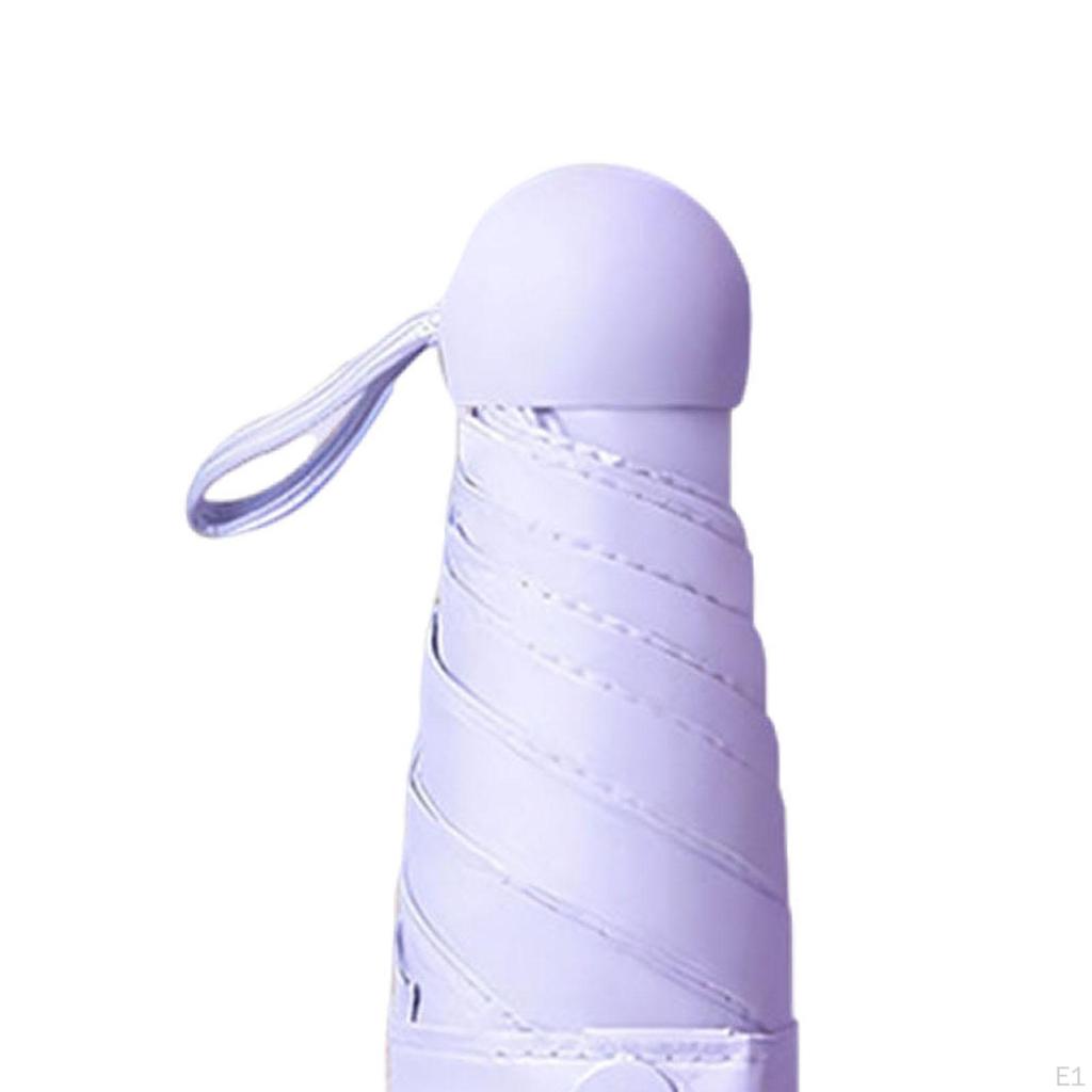 Folding Rain Umbrella Compact Small 6 Ribs for Outdoor Activities Beach Trip