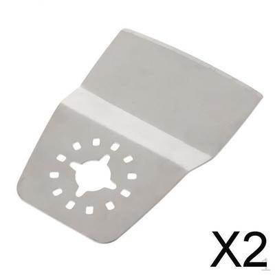 2x1Pc Stainless Steel Fixed Scraper Oscillating Multi Tool Saw Blades