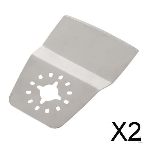 

2x1Pc Stainless Steel Fixed Scraper Oscillating Multi Tool Saw Blades