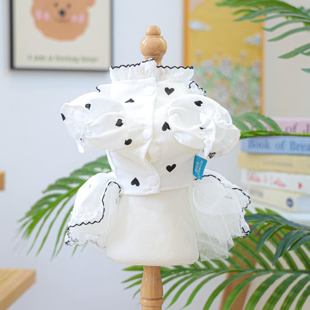 Cute Pet Puppy Clothing Breathable Dog Fluffy Skirt Stylish Dog Princess Dress  Birthday Party