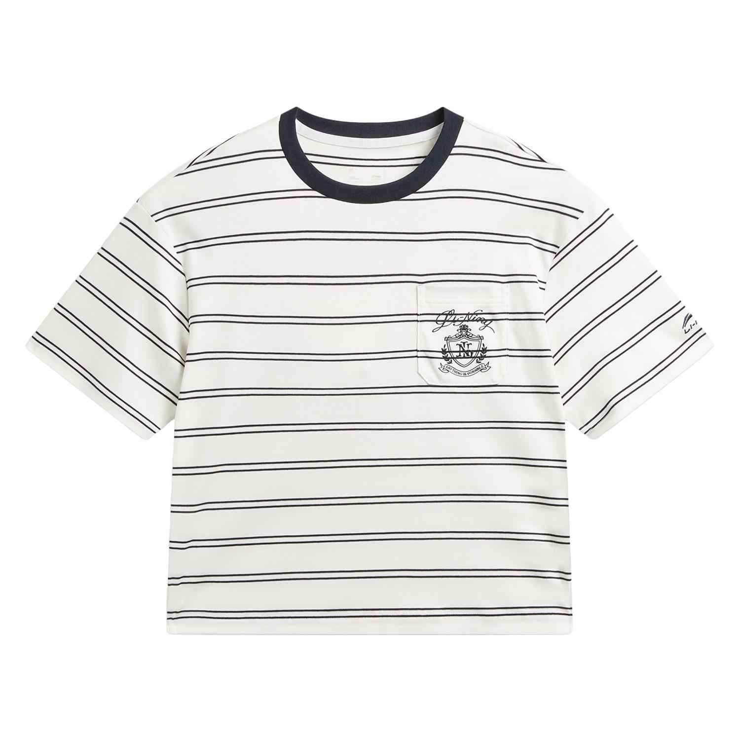 Li-Ning Loose Fit Round Neck Logo T-Shirt Women tops AHSW218-3 S