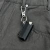 Versatile Leather Lighter Case Portable Simple Design Keychain Accessory Black Lighter Holder Unisex Fashion Jewelry