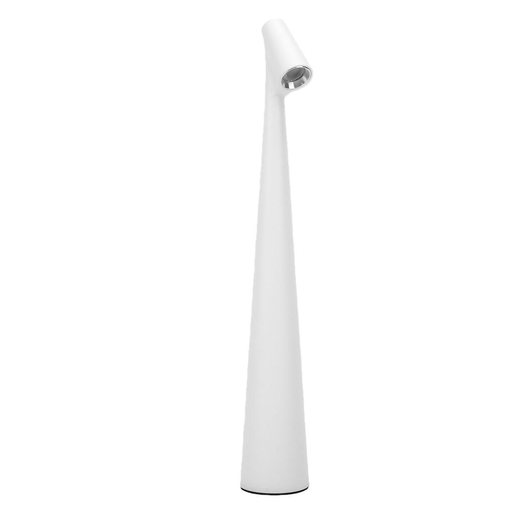 Cordless LED Desk Lamp 3 Color Stepless Dimmable Portable Bedside Night Light Decor for Reading Bedroom Dorm Metal White