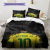 Σετ Κλινοσκεπασμάτων με Σχέδιο Neymar, Σετ Παπλώματος Κάλυμμα Παπλώματος Μαξιλαροθήκη Οικιακό Δώρο Γενεθλίων(1 * παπλωματοθήκη + 2 * μαξιλαροθήκη, χωρίς πυρήνα)