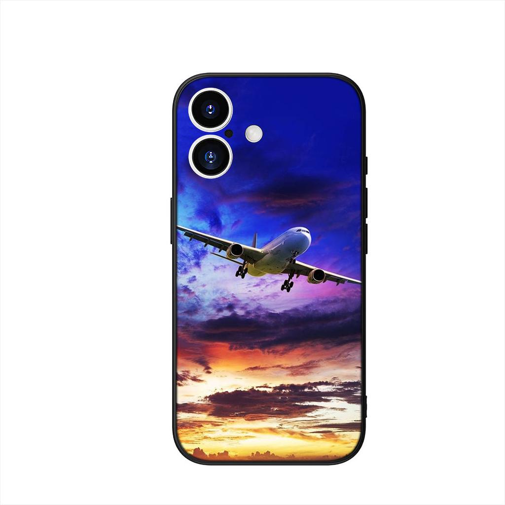 Cover for Samsung Galaxy S25 S23 S22 S24 FE Ultra Plus A56 A05 A06 A15 A16 A57 S7 Edge Case Airplane Plane Fly Travel Aircraft