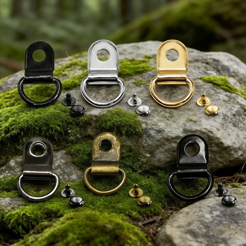 Multipurpose D Rings Eyelet Rivet Clasps Rustproof Metal Carabiner Easy Disassemble D Rings Mountaineering Buckle