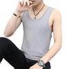 Men's Trendy Slim-Fit Sweatshirt Vest – Short Sleeve, Stylish Tank Top, Solid Color Base Layer
