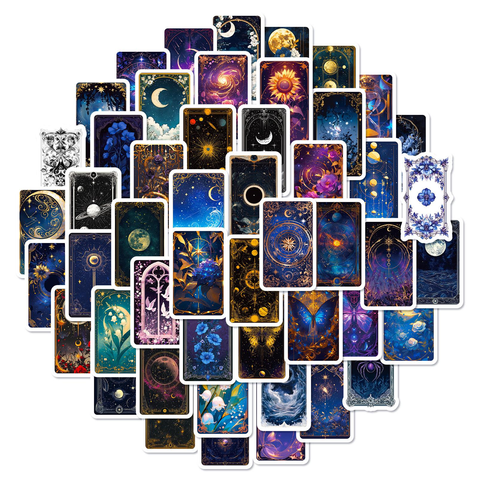 

50 Новых Загадочных Наклеек Звездное Небо Ночное Небо Shein Бабочка Цветок Звездное Небо Комбинация Креативные Наклейки