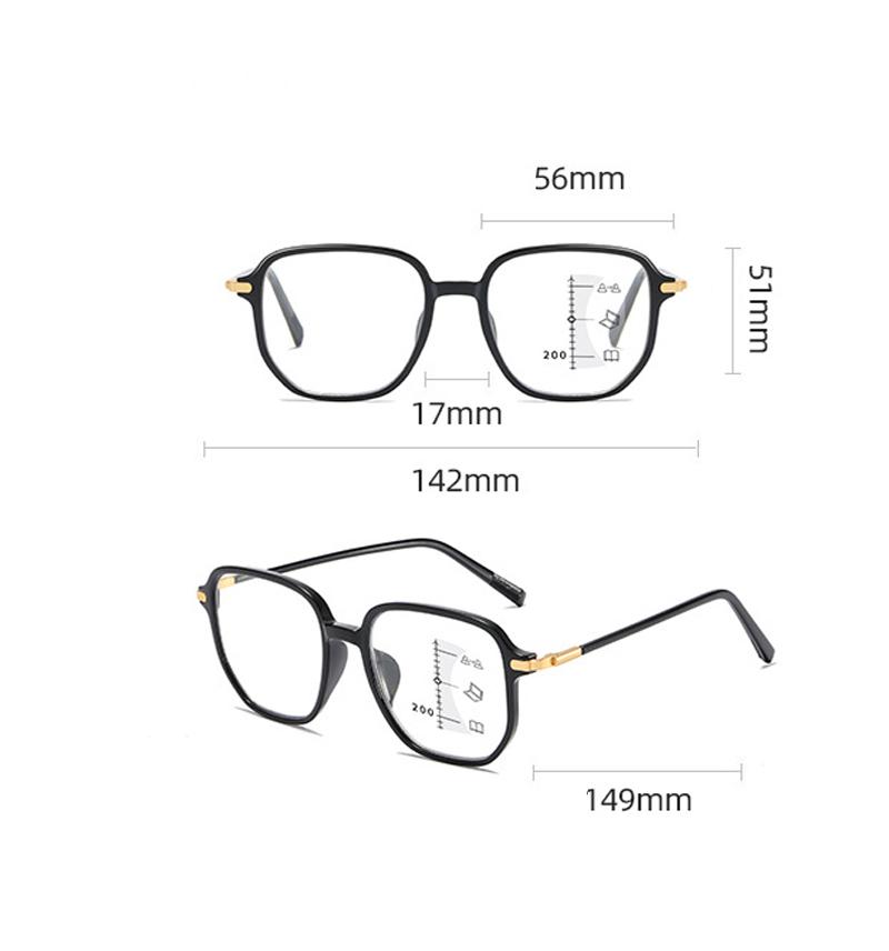 Classic Square Blue Light Blocking Multifocal Reading Glasses Vintage Progressive for Men Women Near Far Vision