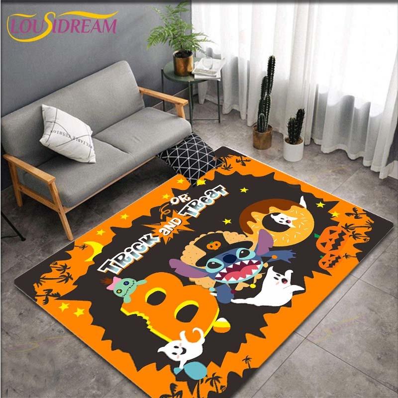 Anime Stitch Pattern Carpets Living Room Anti-Skid Area Rug Kids Bedroom Mats Yoga Mat Large Carpet Decor