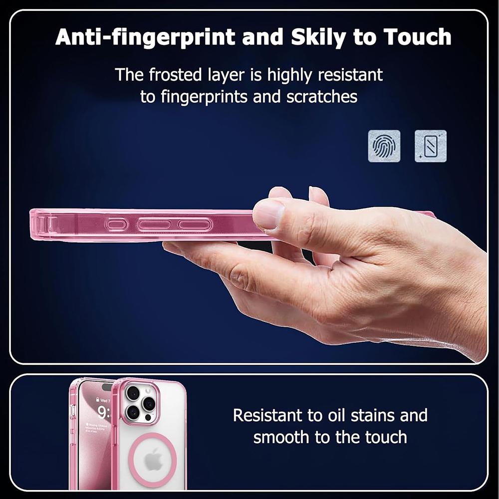 Strong Magnetic For Magsafa Hybrid Case For  iPhone 16 15 14 13 12 11 Pro Max Plus Mini Candy Color Matte Hard PC Cover Silicone