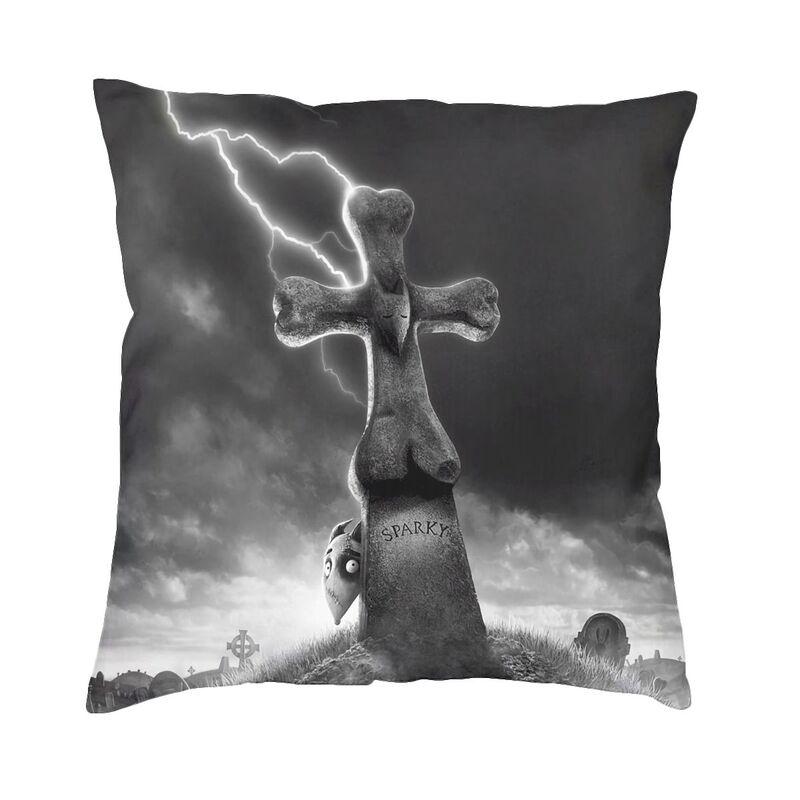 Tim Burton Horror Movie Sparkly Cushion Covers x Velvet Frankenweenie Throw Pillow Case for Sofa Car Square Pillowcase