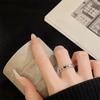 Personalized Color Enamel Drip Glaze Open Couple Ring, High-End Niche Design Pair Ring, Fashionable Simple Retro Ring