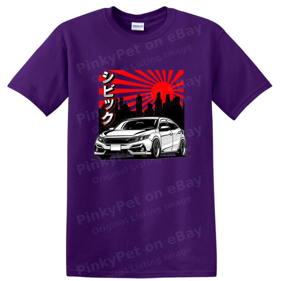 Car Enthusiast T Shirt Cool Japanese Style Civic Graphic Tee Art Design