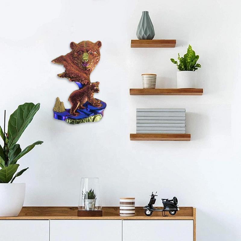 3D Animal Silicone Mold Epoxy Resin Molds Animal 3D Silicone Mold Lively Handmade Reusable Wall Decor Brown Bear Casting Molds