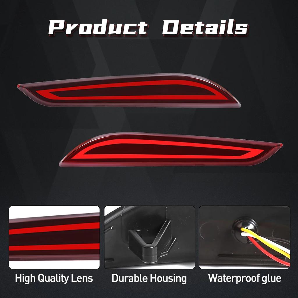 Per Chevrolet Cruze Luci Riflettenti LED paraurti Posteriore Auto Indicatori di Direzione Dinamici Luci di Frenata di Marcia Luci di Guida 12V