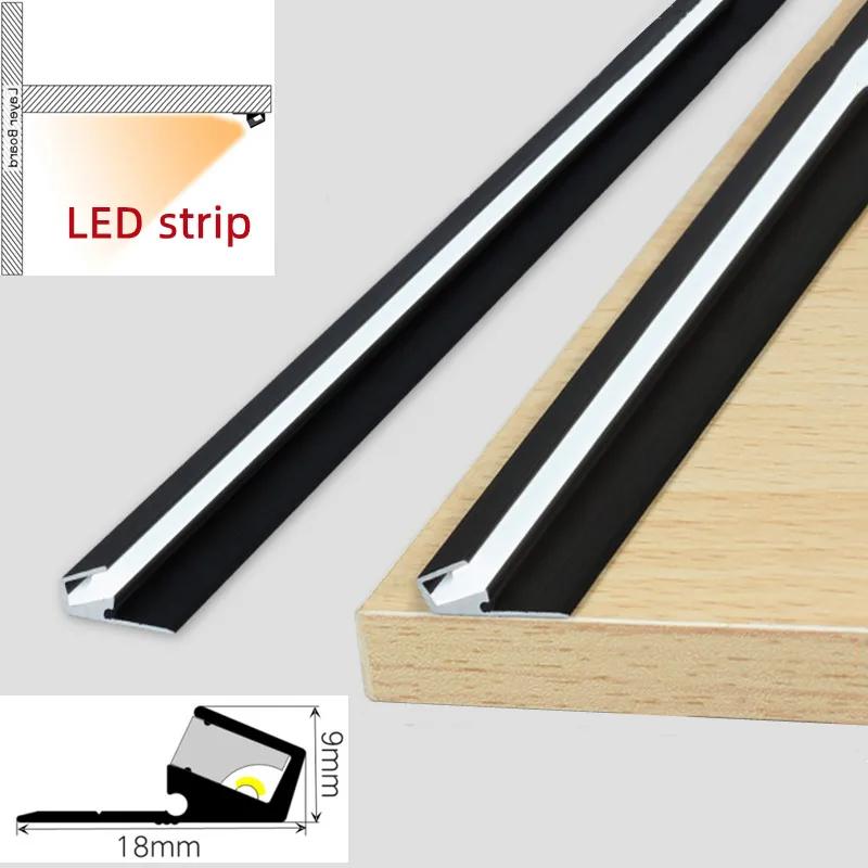 Customized LED Cabinet Lamp Invisible 45 Degree Oblique Illumination 12V For Kitchen Bedroom Wardrobe Cabinet Layer Shelf Light