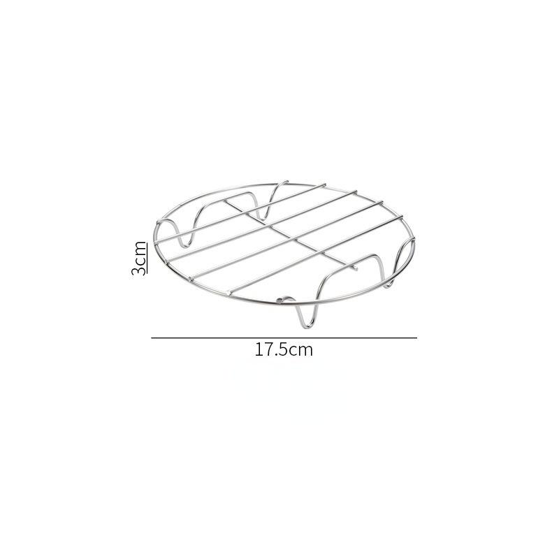 304 Stainless Steel Baking Cooking Steaming Racks Pot Steamers Air Fryer Round Steaming Tray Cooking Rack Kitchen Accessories