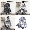 Large Capacity Leisure Backpack With Letter Graffiti Print Design For Use Daily