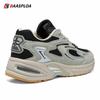 Men's Running Shoes Leather + Mesh Breathable Non-Slip Men's Outdoor Wear Sports Lightweight Running Basketball Shoes