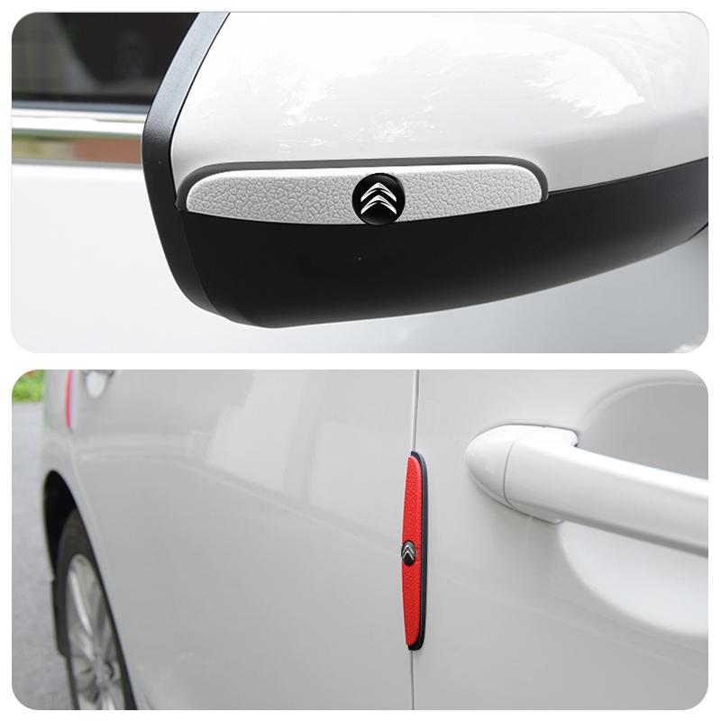 4Pcs Car Anti-Collision Strip Bumper Buffer Stickers For Citroen C3 C5 AIRCROSS C5X C4 Cactus e-C4 X e-C3 Berlingo C-Elysee C1