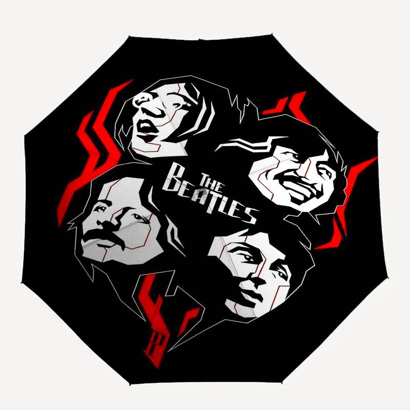 

1pc The Beatles Automatic Open Close Umbrella Windproof Canopy, Automatic Open Close Button10241