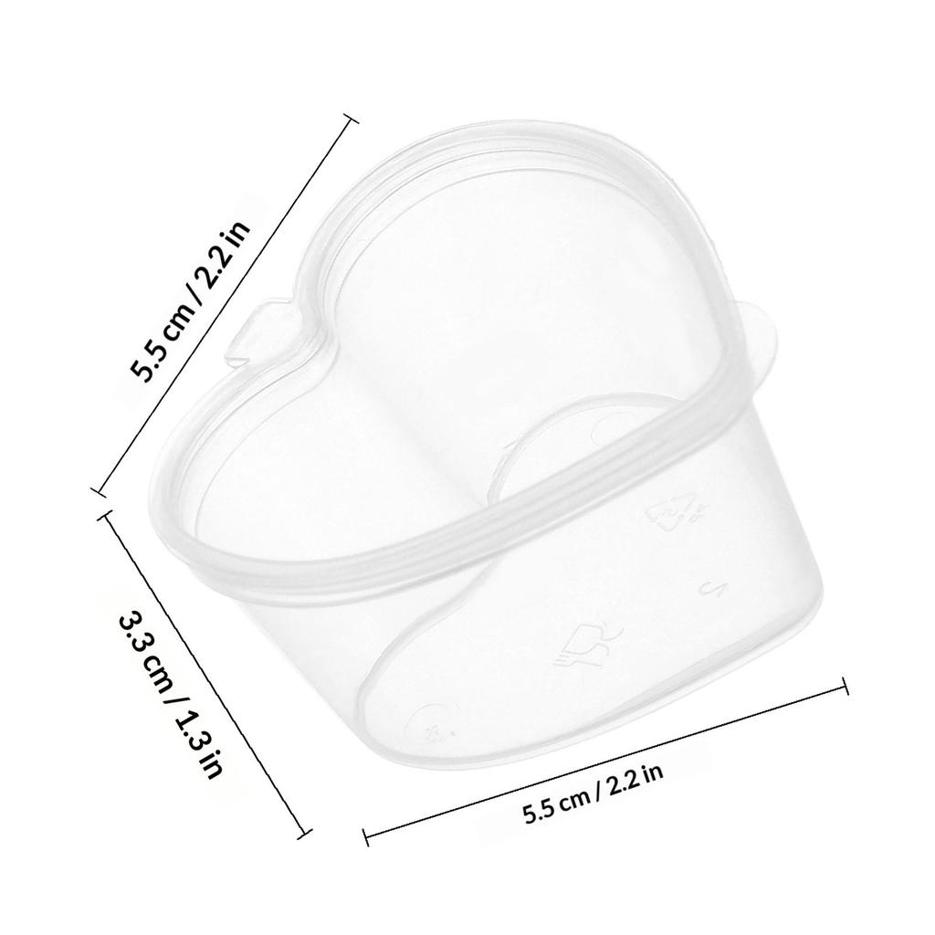 25Pcs Heart Pattern Storage Box Set Transparent Plastic Container for Jewelry Organization DIY Sealing Case Use