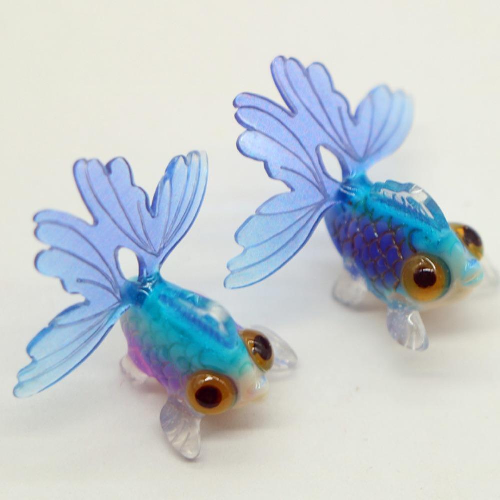 Handmade Materials Mini Goldfish Figurine PVC Material DIY Craft Figurine  Home Decor
