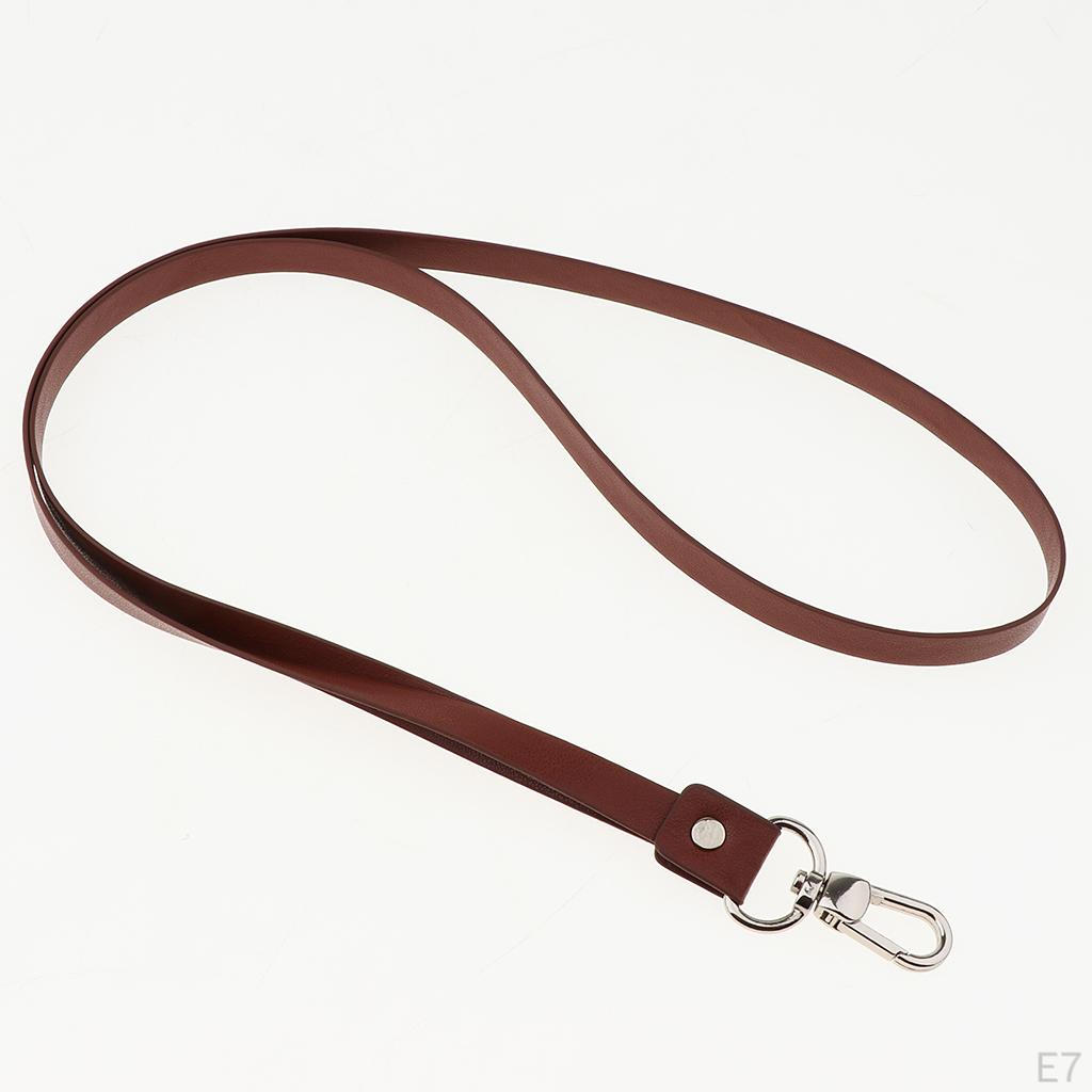 Retro PU Kožený Krční Popruh Šňůrka Kovový Klip Karty Odznaky