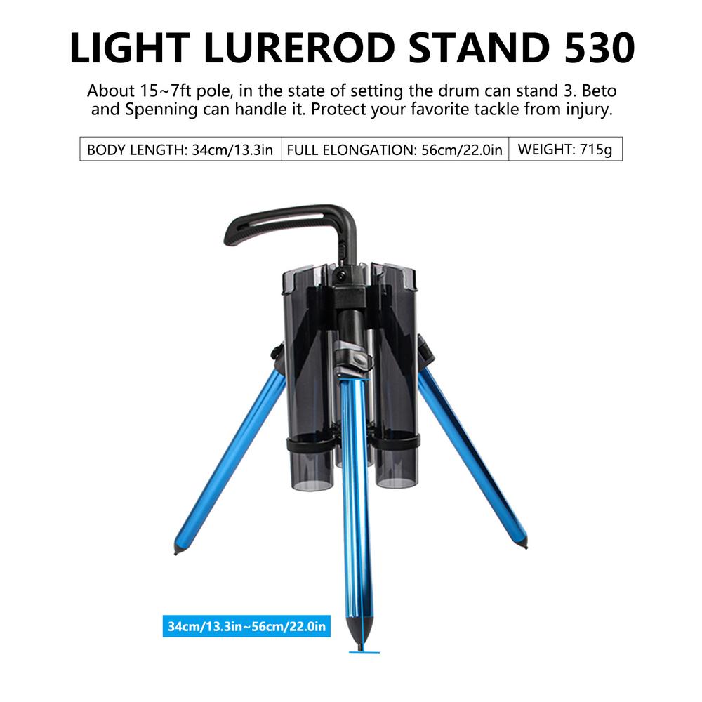 Tripod Fishing Rod Holders Portable Luya Fishing Pole Support Aluminum Alloy 3 Fishing Rods Rack Organizer For Fishing Accessory