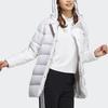 Adidas Neo Down Jacket Solid Color Mid-Length Sports Hooded Down Coat Winter Women Jackets White HF0502