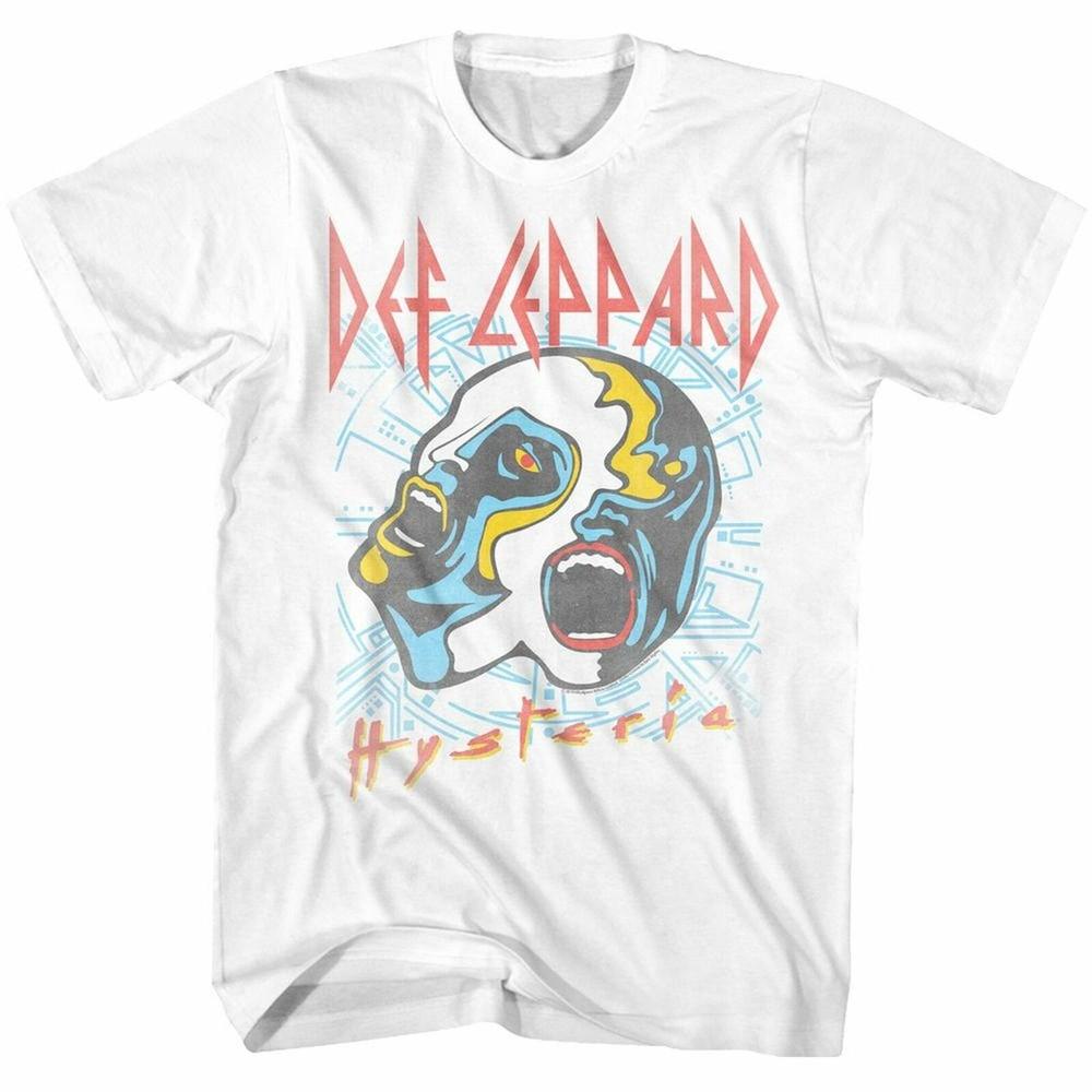 Def Leppard Faces White Adult T-Shirt Unisex T-Shirt M