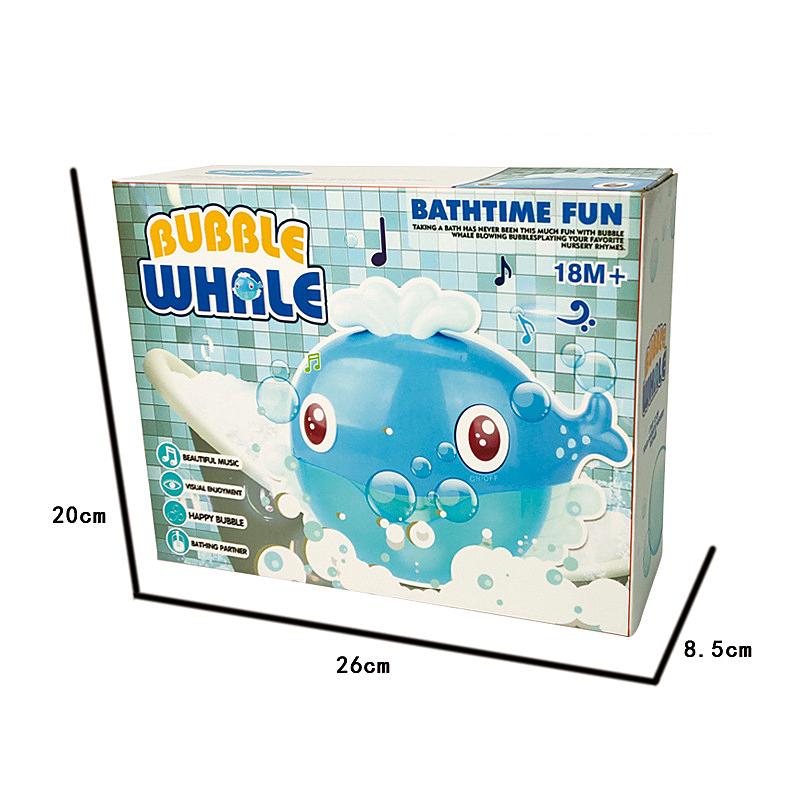 Musical Whale Bubble Maker Automated Spout Bubble Machine Bath Shower Kids Fun Toy Gift