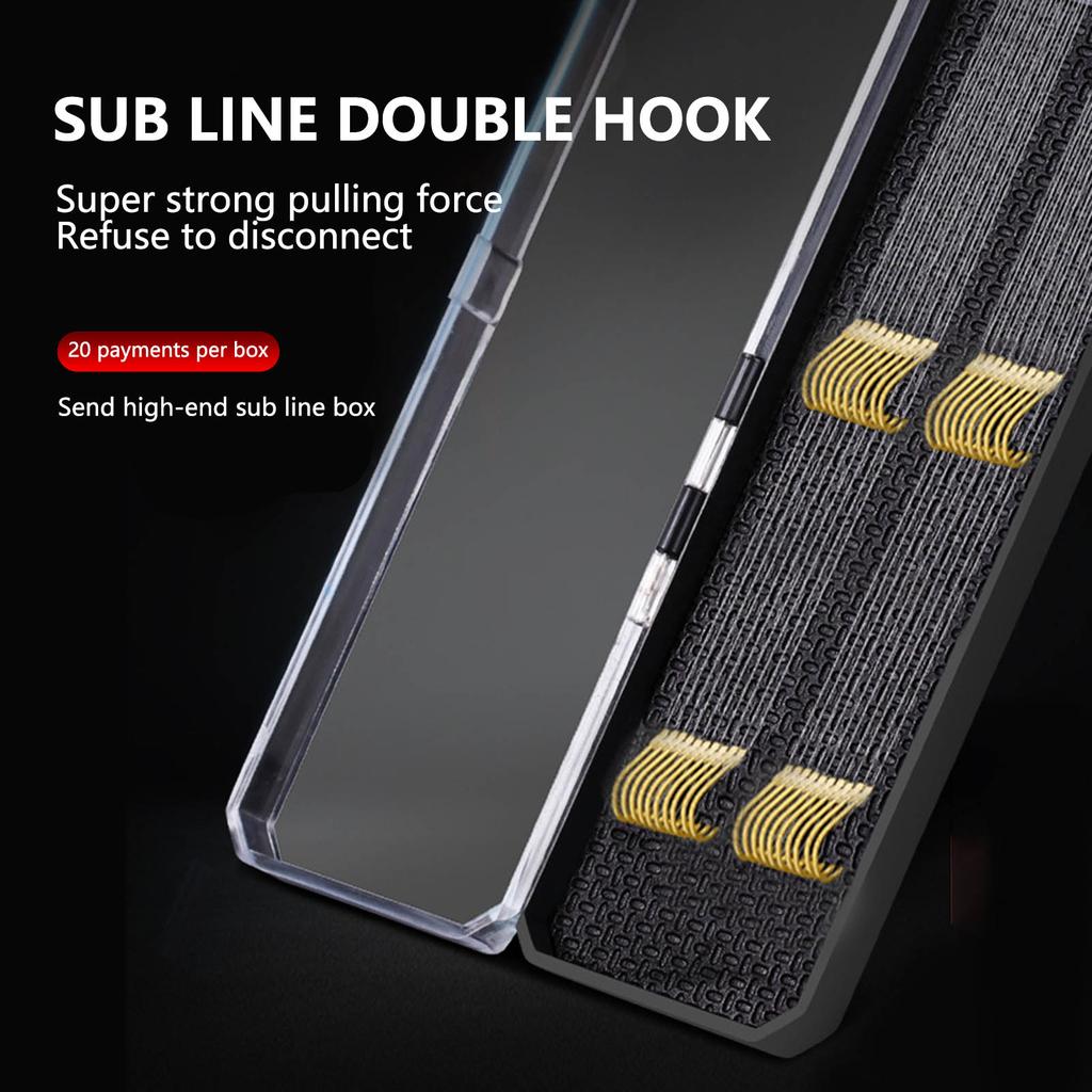 Fishing Hooks Pre-Tied Leader Twin Hooks Anti-Tangle Kit for Bass Fishing