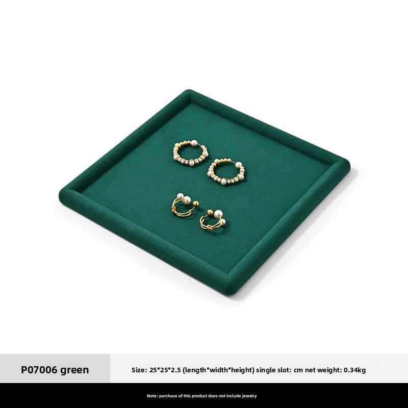 

Microfiber Jewelry Display Tray Necklace Ring Earring Organizer Counter Showcase Plate