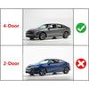 New 4Pcs Weatherstrip Window Moulding Trim Seal Belt For Honda Civic 16-21 Sedan