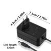 Adaptateur d'alimentation compact 36W DC12V3A Prise 5.5x2.5mm Conception ignifuge Câble 1.2M Entrée mondiale 100 240V pour Maison Bureau