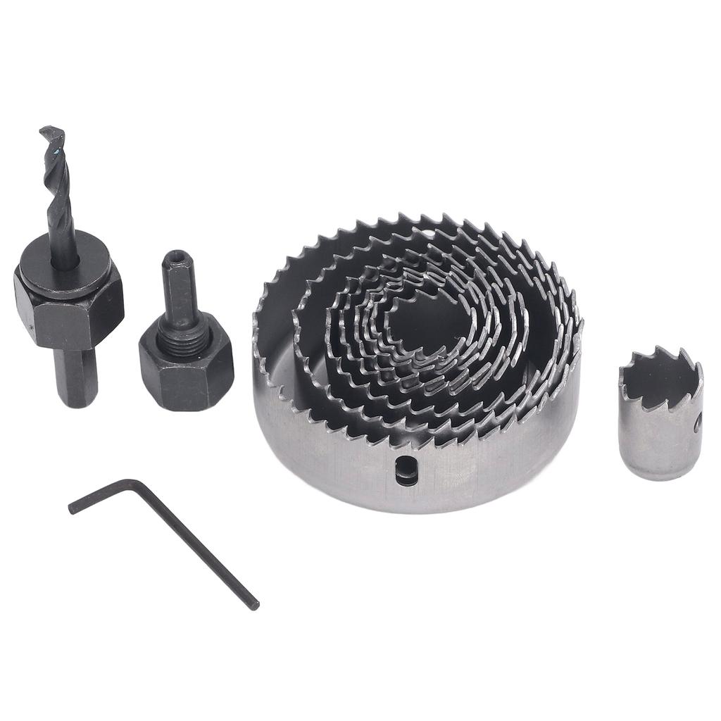 12 Stück Lochsägen-Set Bi-Metall Bohrkronen-Set Hochleistungs-Holzbearbeitungs-Lochschneider mit Tragekoffer für