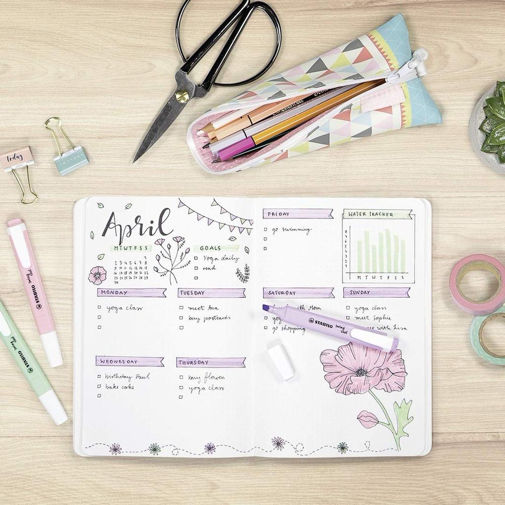 Stabilo Swing Cool Pastel Highlighter Pen, 6-Color Set, 275-6-08