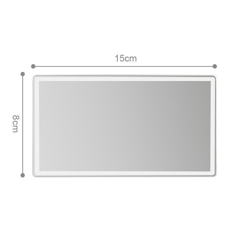1pc Car Sun Visor High-definition Mirror Stainless Steel Makeup Mirror Shatter-proof Paste Interior Rearview Mirror