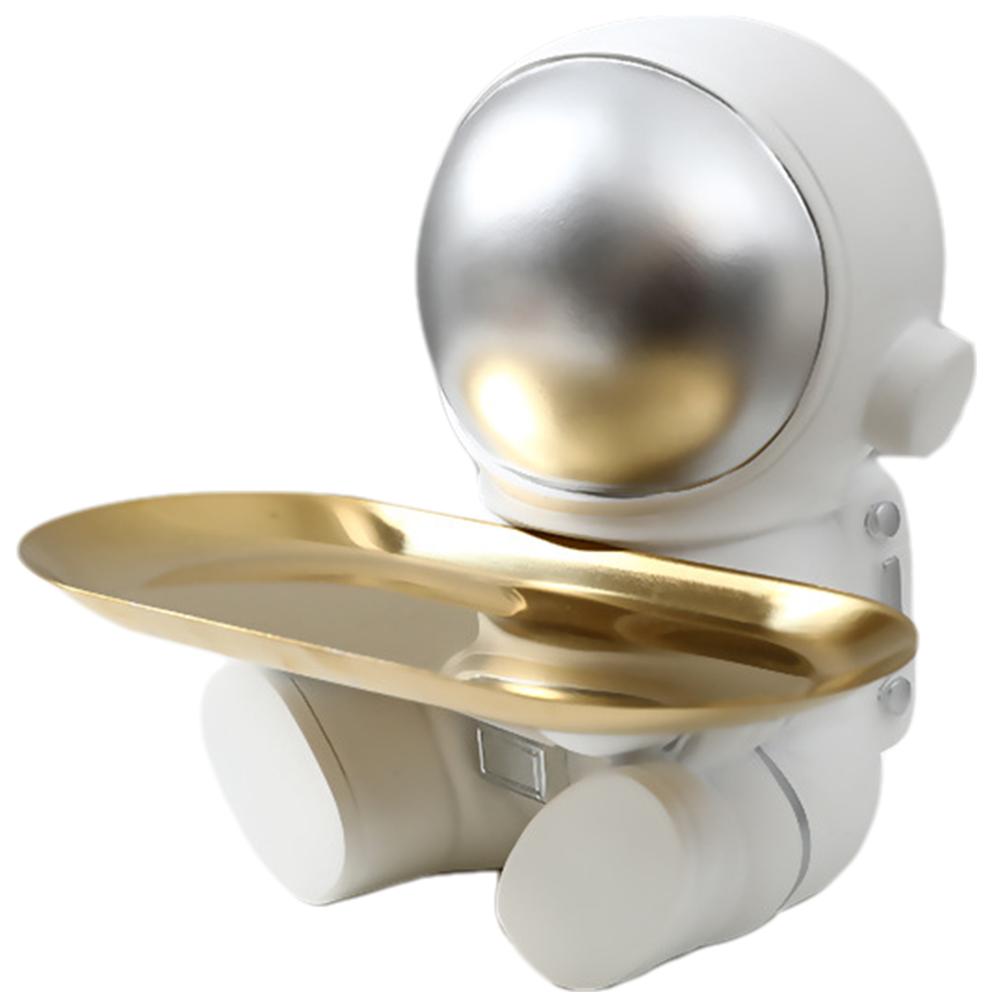 Astronaut Key Bowl for Sundries Creative Astronaut Figurine Decorative Tray Table Decor Snack Holder Living Room Table Ornaments