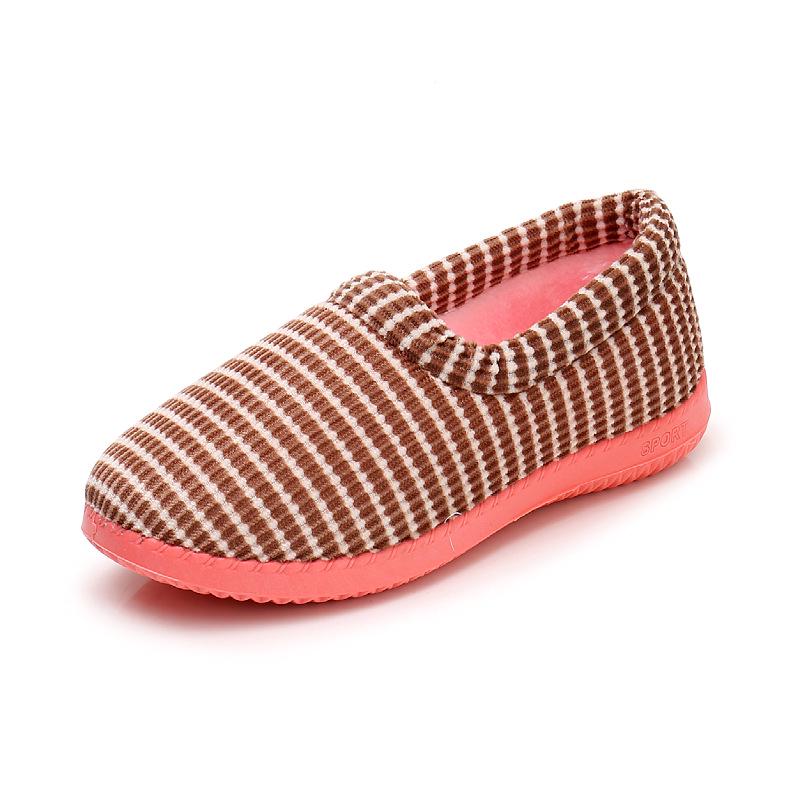 2024 Women's Winter Non-Slip Plush Indoor Slippers - Fleece-Lined, Heel-Covered, Warm Cotton Shoes