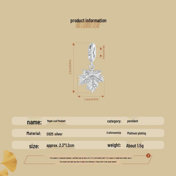 Everle Late Autumn Ginkgo & Maple Leaf Beaded DIY Bracelet Accessories