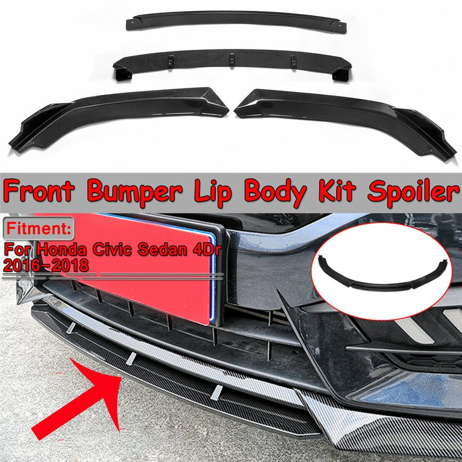 Frontstoßstangenlippe Bodykit Spoiler für Honda Civic Limousine 4-türig 2016-2018