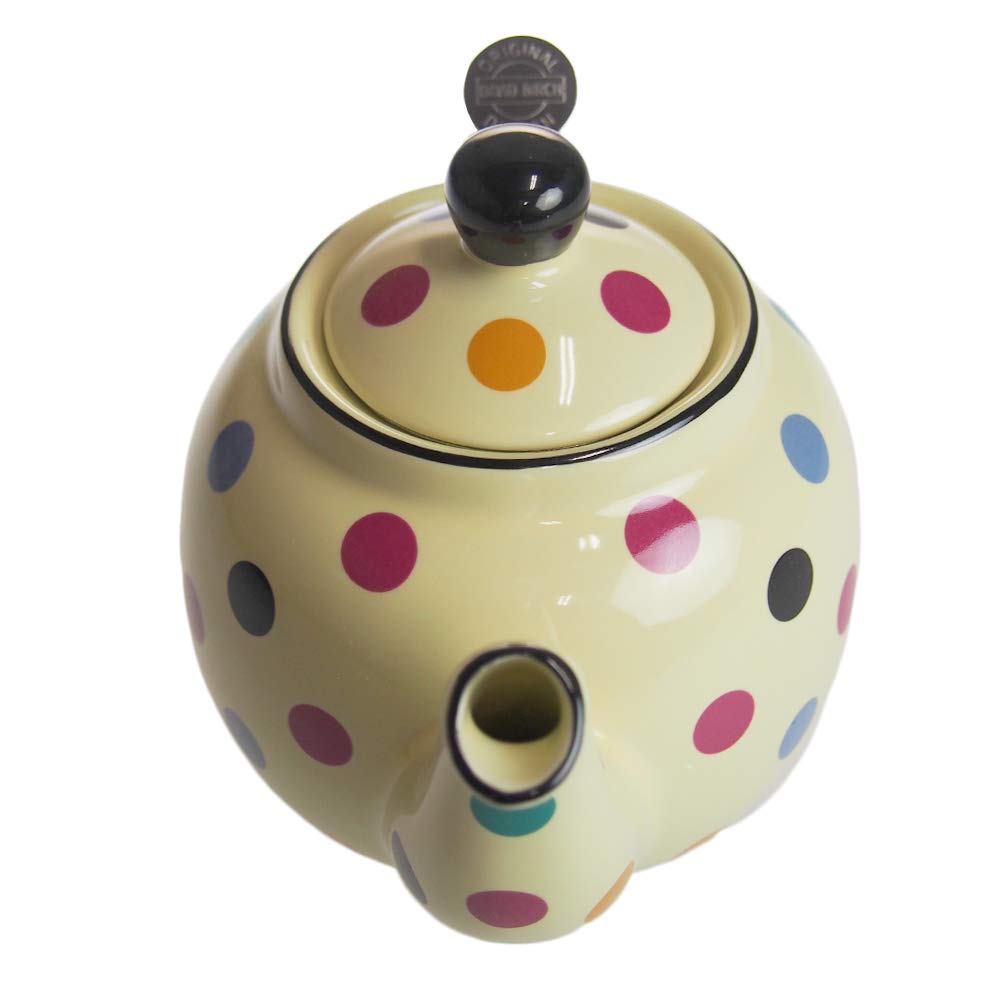 London Pottery Farmhouse Teapot, Ivory/Dot, 2-Cup, 78412