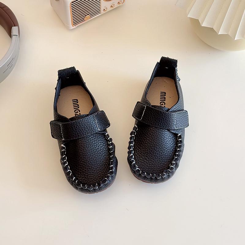Autumn Leather Shoes New Fashion Simple Girl Shoe Anti Slip Comfort Soft Kid Shoe Casual Exquisite Flat Bottomed Boys' Loafers