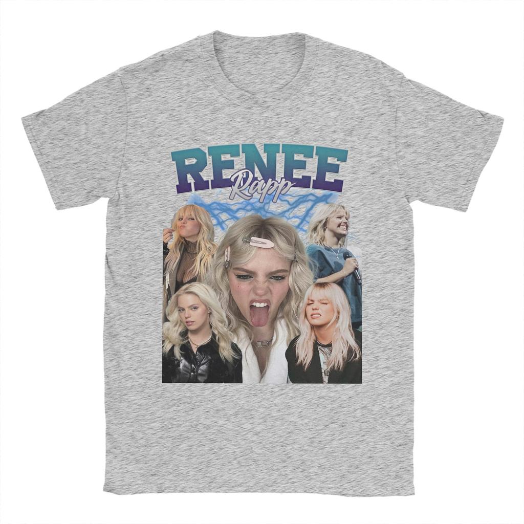 Renee Rapp Retro Style T Shirt Unisex s Cotton Humor TShirts Crew Neck Tees Short Sleeve Tops Plus Size